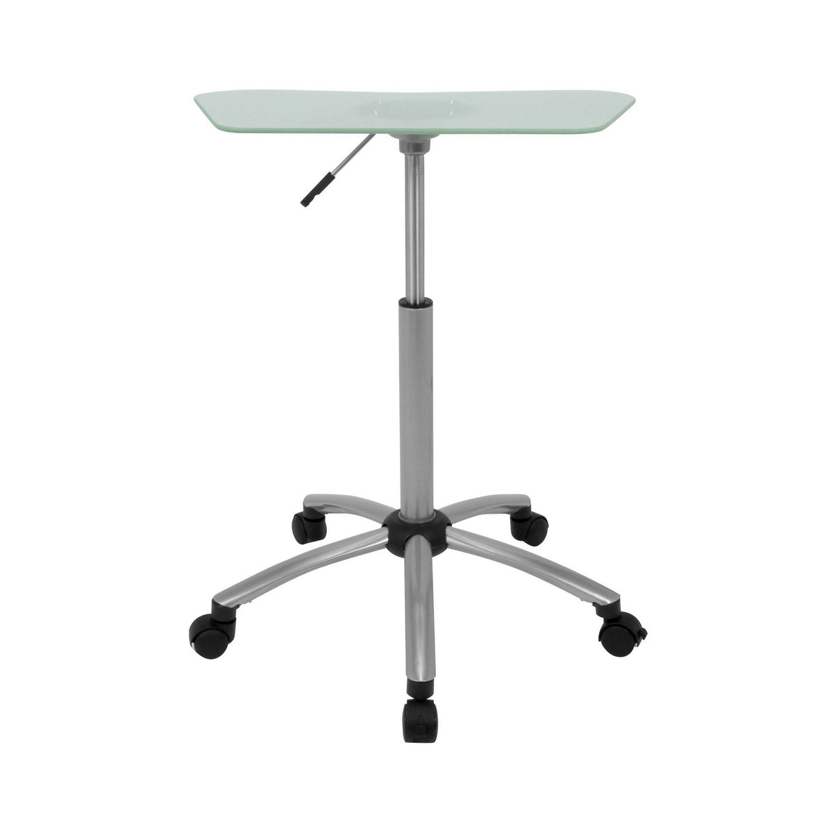 Silver Frosted Glass Mobile Cart V29862