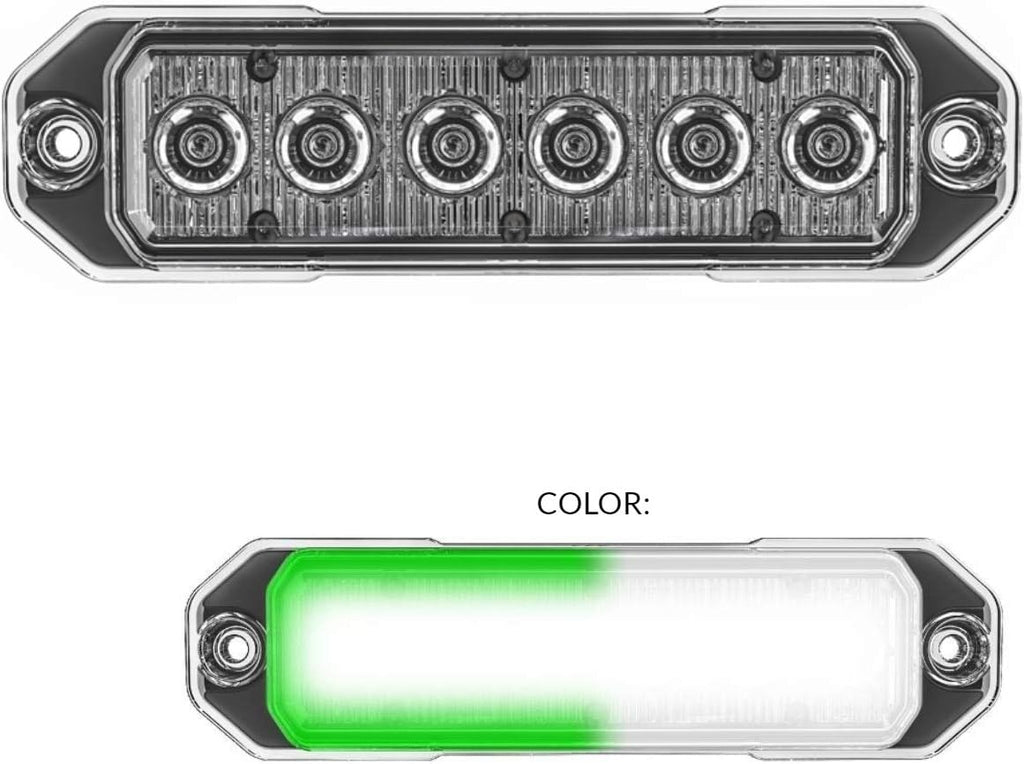 Red/Blue 18W LED Strobe Light, Pack of 2 B690