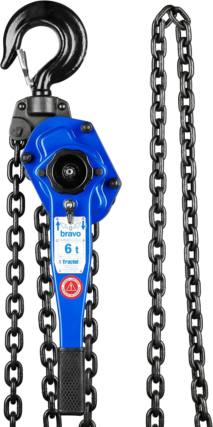 Lever Chain Hoist, 3/4 Ton Capacity, 10 ft Lift Z25121