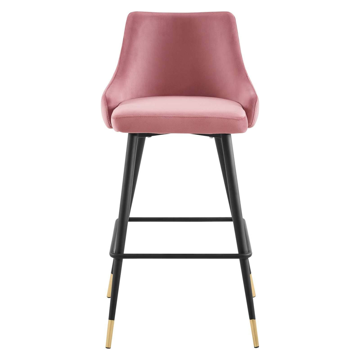 Light Gray Performance Velvet Bar Stool Set of 2 V26847