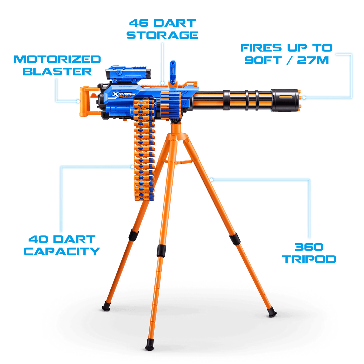 72 Dart Motorized Plastic Dart Blaster T859