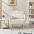 Velvet Armchair with Metal Legs D4984
