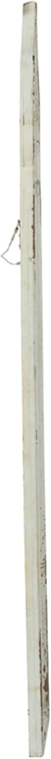 Vintage Weathered White Full Length Floor Mirror Y1560