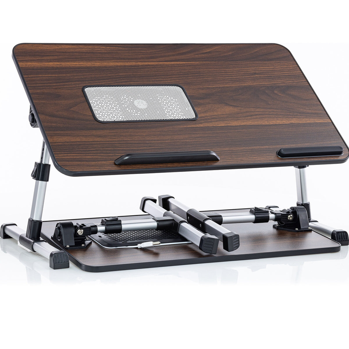 Brown Large Wood Top Lap Desk with Dual Cushion S447900