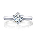 1 Carat Round Brilliant Moissanite Sterling Silver 925 Engagement Ring N983724