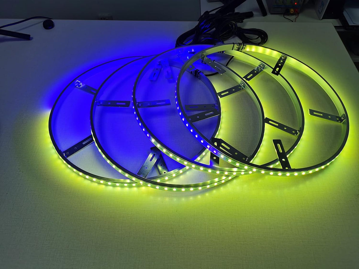 4PCS 15.5” Waterproof LED Wheel Light Kit with App Control H35222