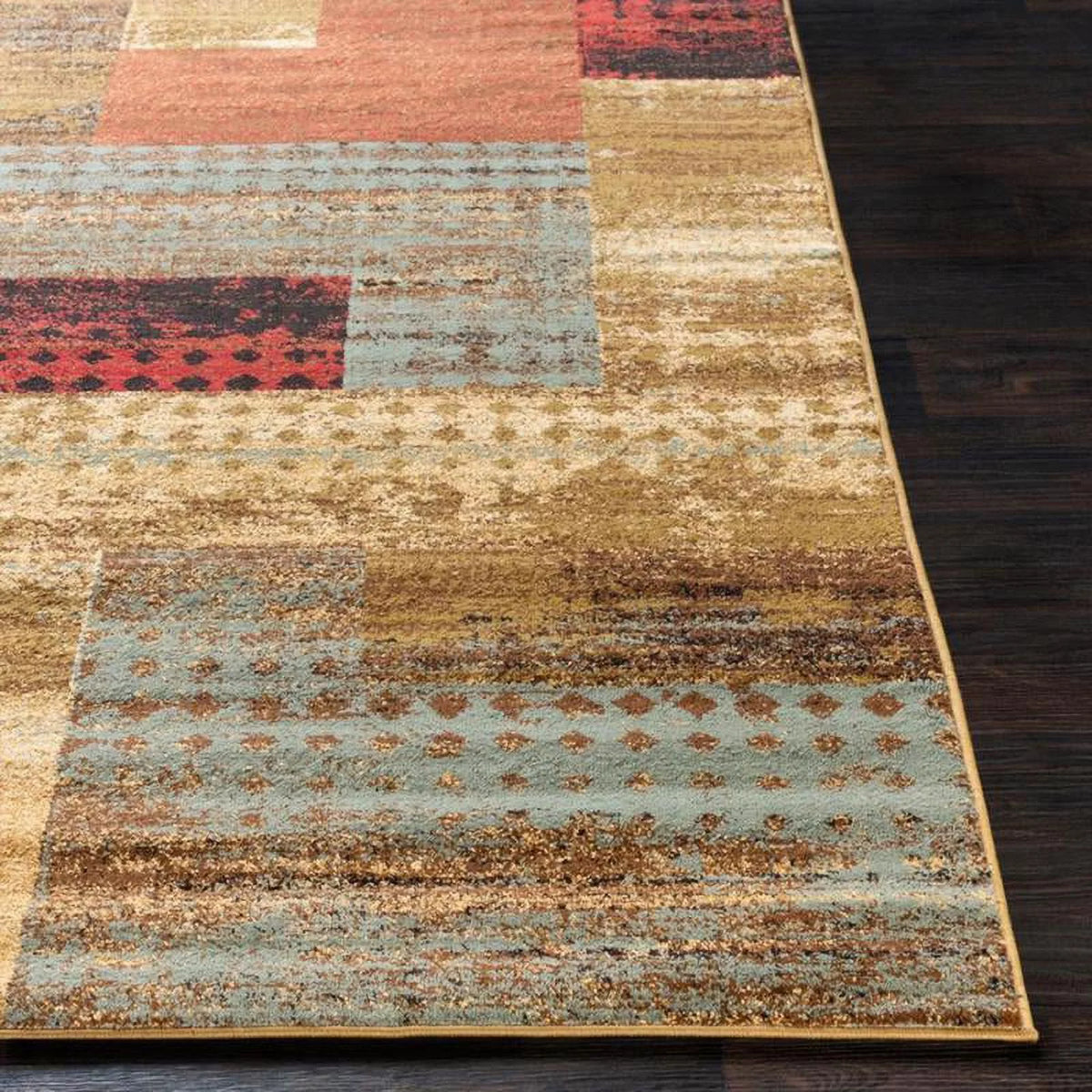 8x11 Dark Red Area Rug H326392