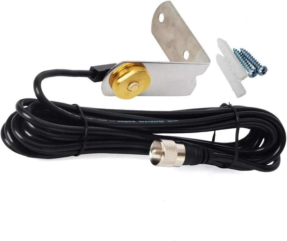 Dual-Band NMO 37.9 Inch Antenna with Stainless Steel L-Bracket & 13' RG-58 Coax Cable J5257