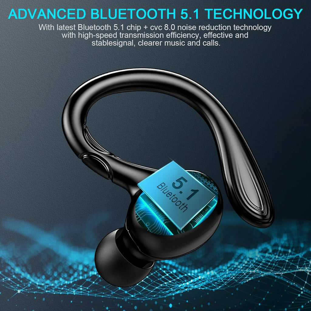 Wireless Earbuds with Earhooks, IP7 Waterproof, 40H Playtime, Pack of 2 K73416