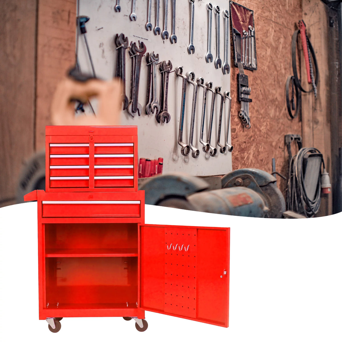 Black 5 Drawer Rolling Tool Chest with Locking System Q1619