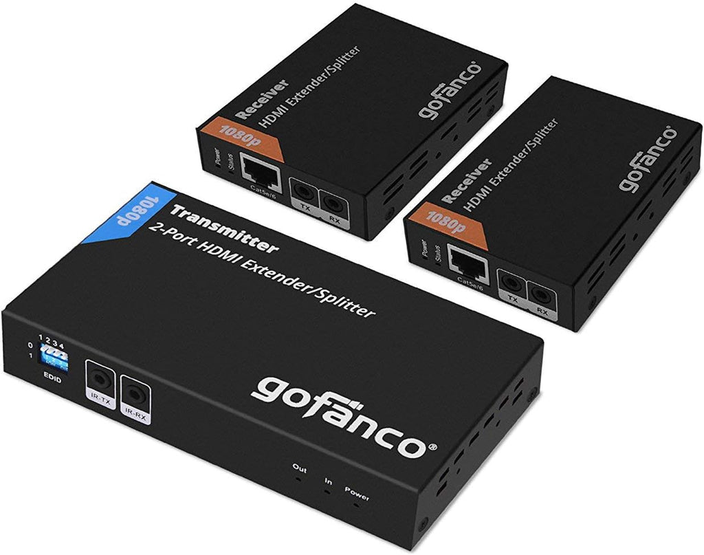1x4 HDMI Extender Splitter 1080p Over Ethernet Cable with HDMI Loopout J982142