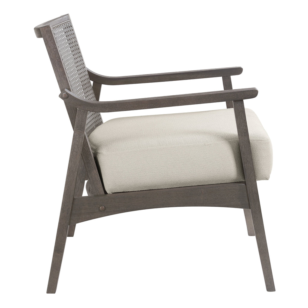 Linen Cream Fabric Arm Chair R6238