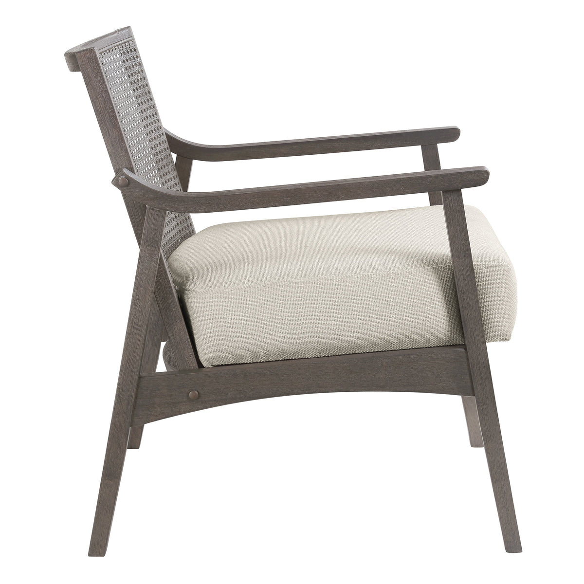 Linen Cream Fabric Arm Chair R6238