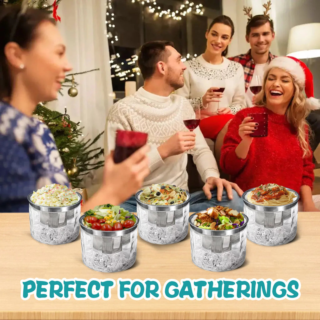Clear 2Pack 25oz Serving Bowl with Acrylic Base P7040