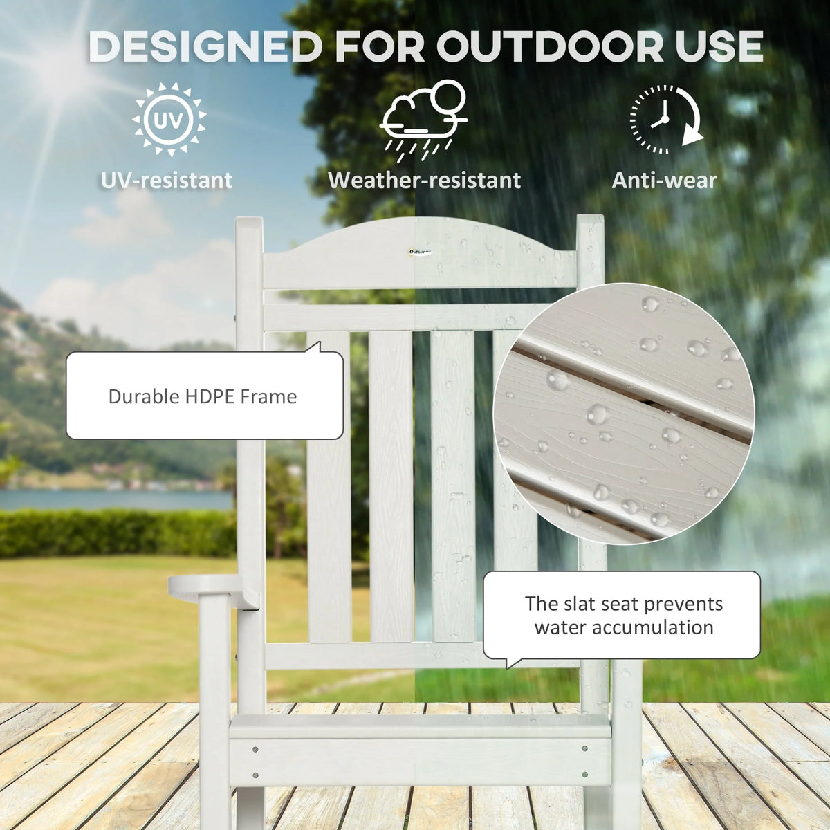 HDPE Outdoor Rocking Chair J4586
