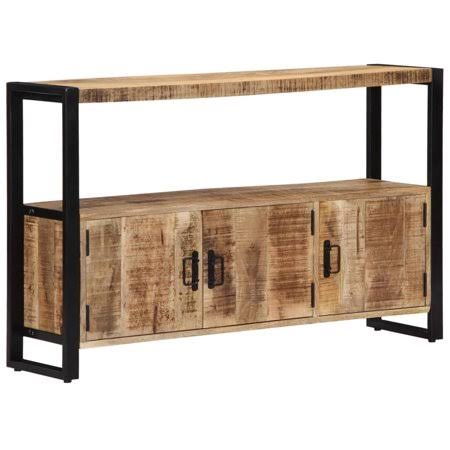 Solid Mango Wood Side Cabinet 47.2 inch x 11.8 inch x 29.5 inch Q513957