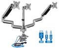 Triple Monitor Desk Mount with USB and Audio Ports L5649