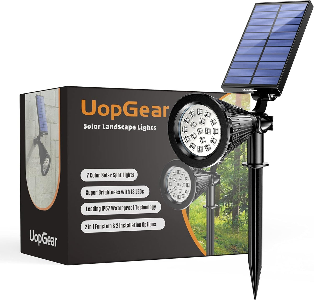 Solar Powered LED Landscape Spotlights V228