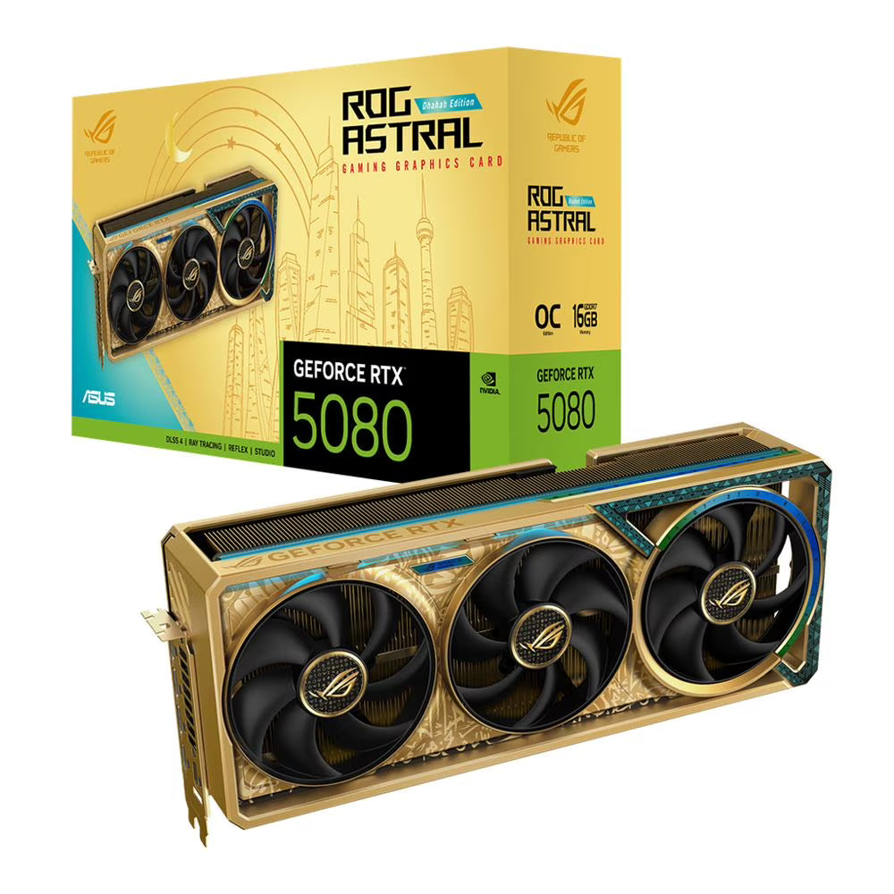 NVIDIA GeForce RTX 5080 Triple Fan 16GB GDDR7 PCIe 5.0 Graphics Card D568643