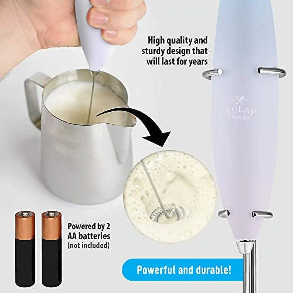 Milk Frother with Stand Handheld Electric Whisk Q8517