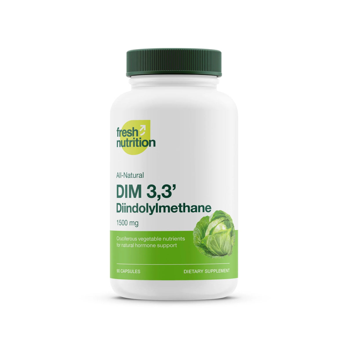 DIM Supplement 500mg 90 Capsules Vegan Non GMO Gluten-free J8189