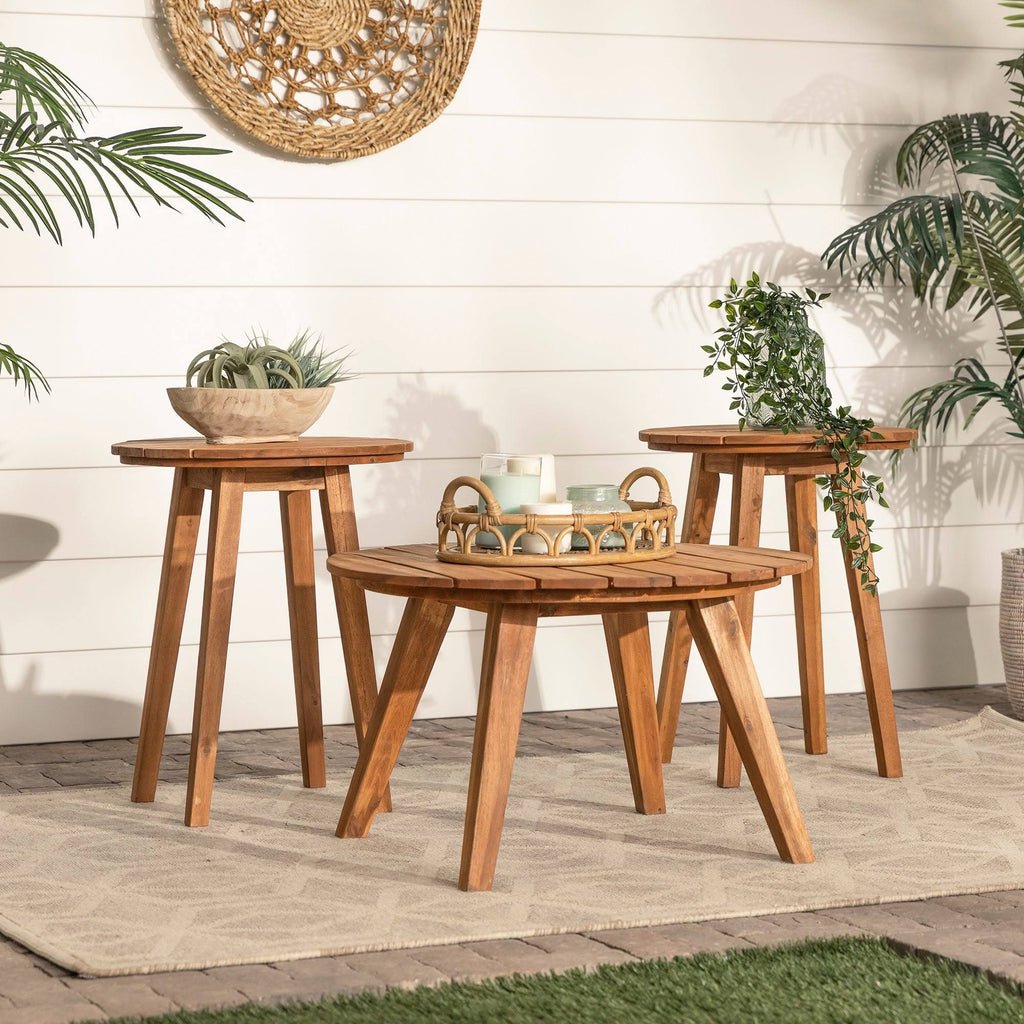 3-Piece Round Patio Table Set I314