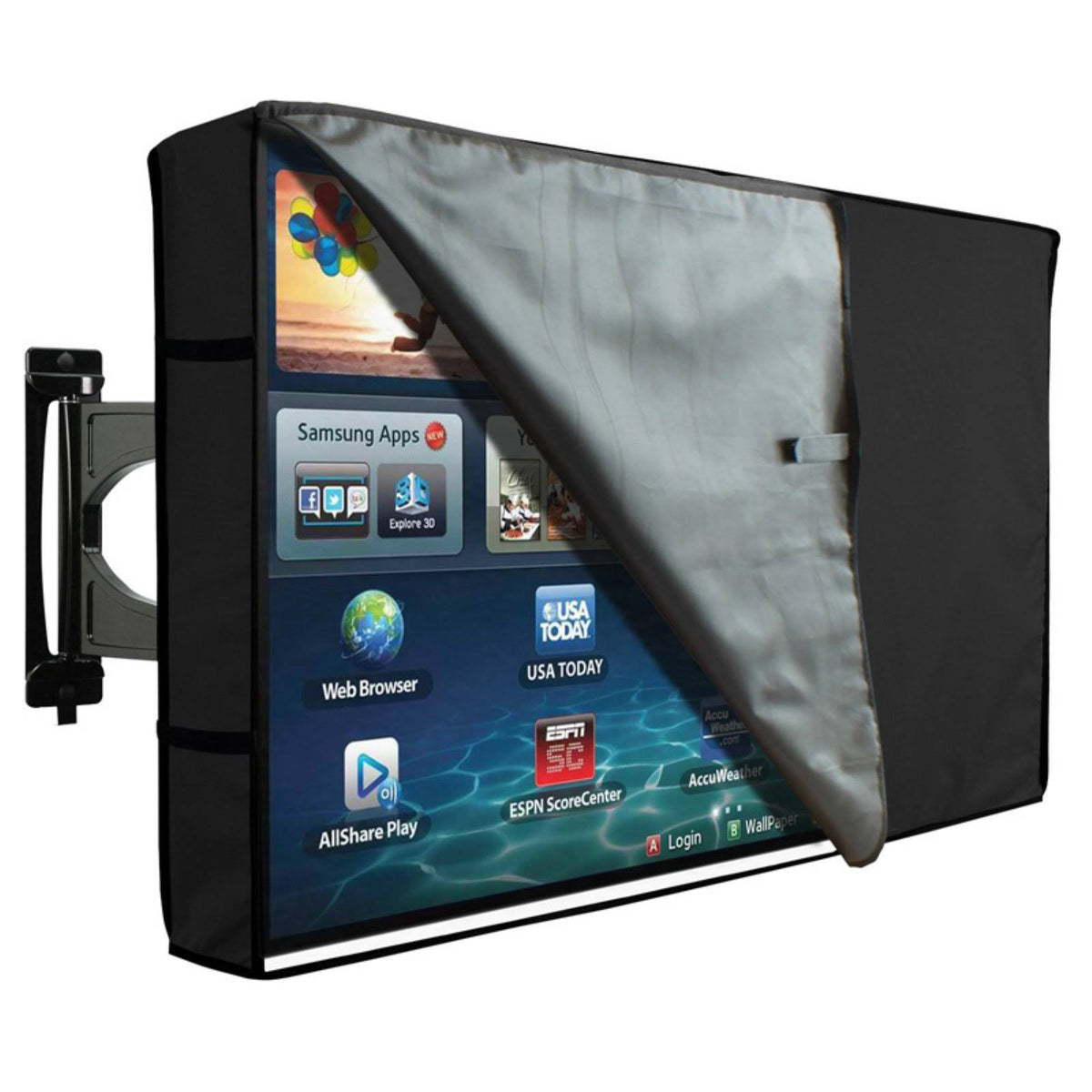 Outdoor TV Cover with Clear Front Black L689971