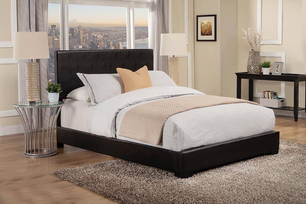 Black Full Upholstered Bed O250054