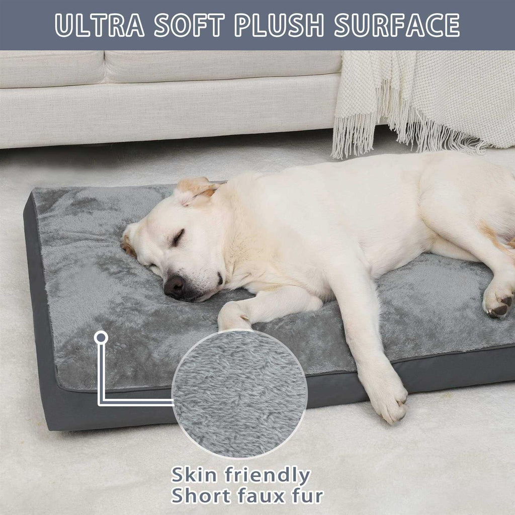 Waterproof Plush Dog Bed with Removable Washable Cover Y5404