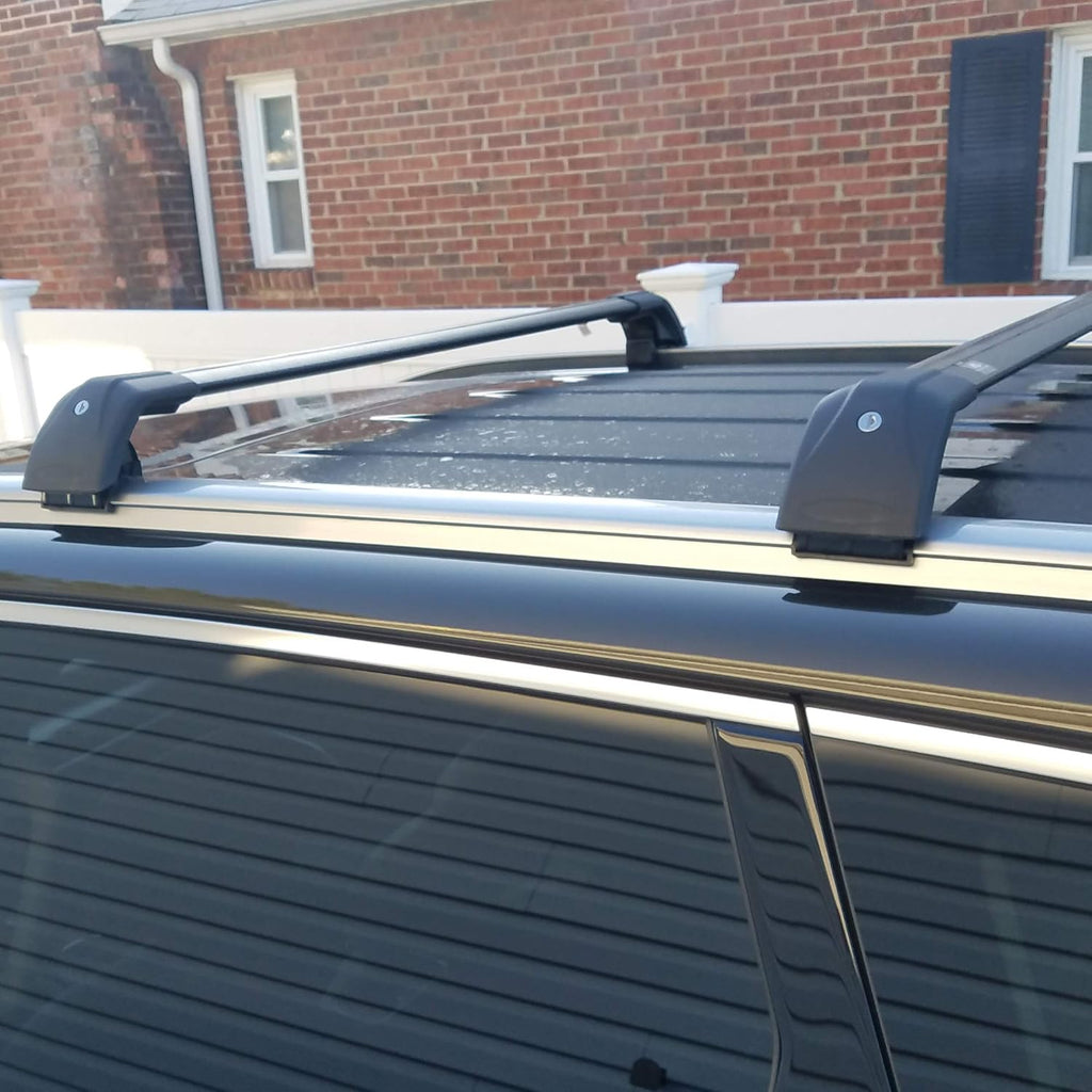 Roof Rack Cross Bars Black Matte with Anti-Theft Locks S1605