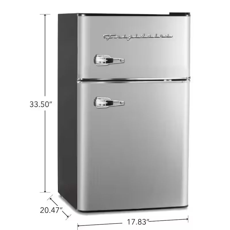 3.2 cu. ft. Retro 2-Door Mini Refrigerator with Top Freezer X227