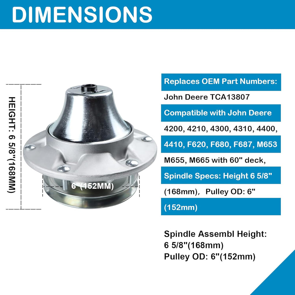 Spindle Assembly Pack of 2 for 60 inch Deck Mower A65794