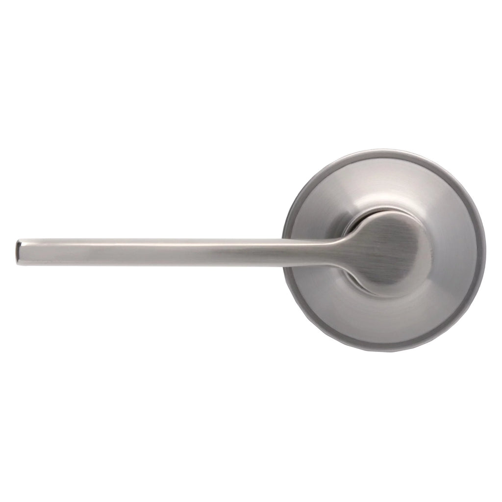 Entry Door Lever Satin Nickel with Round Rosette N131674