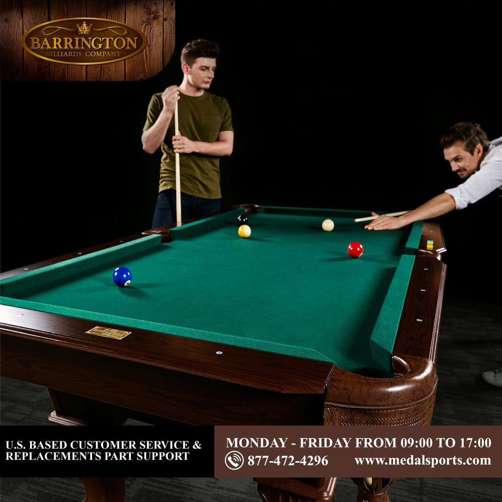 Burgundy Pool Table with Cue Rack and Dartboard Set I67912