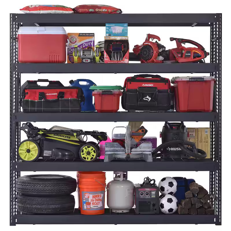 5-Tier Steel Garage Storage Shelving Unit in Black B904