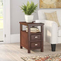 Cherry Solid Wood End Table with Storage S87341