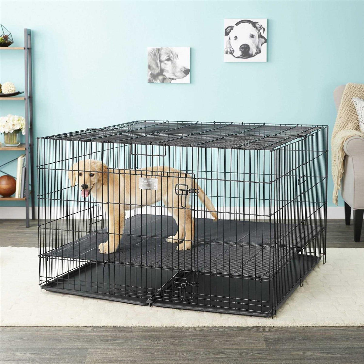 Puppy Playpen with Plastic and Floor Grid G4945