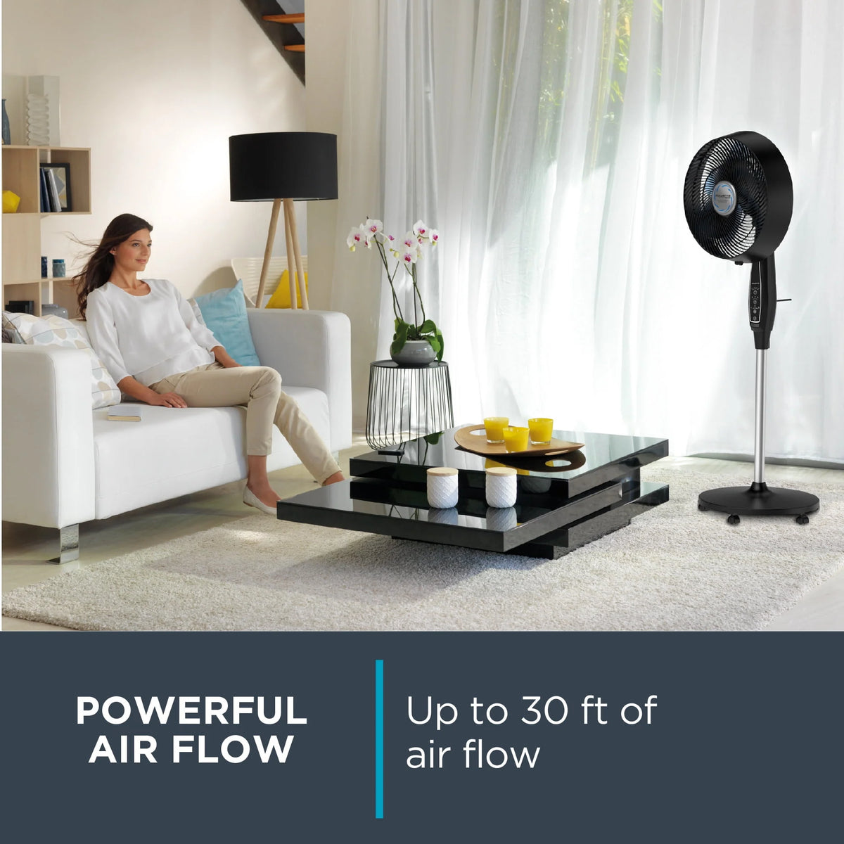 Portable Weather Resistant Black Fan U358056