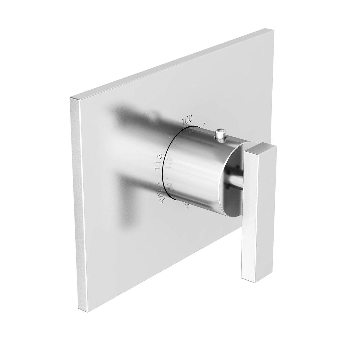 Satin Bronze Rectangular Thermostatic Trim Plate with Handle S432274