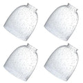 4 Pack Clear Seeded Glass Replacement Shades for Ceiling Fan Light Fixtures F4390