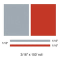 Silver Metallic/Tomato Red Double Striping Tape X667
