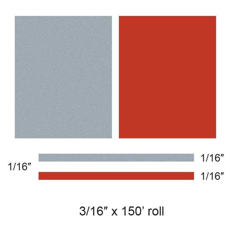 Silver Metallic/Tomato Red Double Striping Tape X667