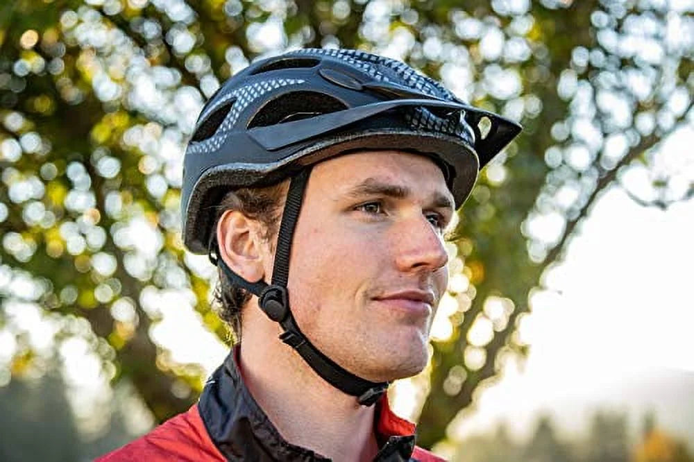 LED Lighted Bike Helmet with Reflective Design, Matte Black F711400