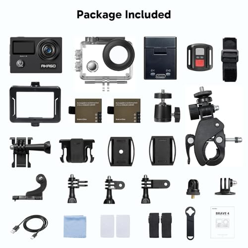 4K30fps 20MP WiFi Action Camera with EIS 131ft Waterproof R70092