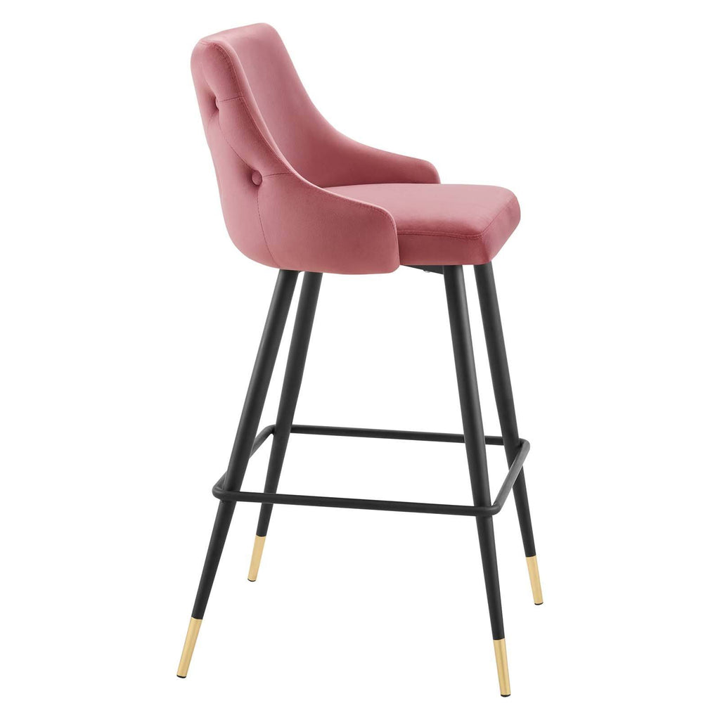 Light Gray Performance Velvet Bar Stool Set of 2 V26847