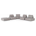 5-Piece Modern Fabric Modular Sectional Sofa in Gray S45318