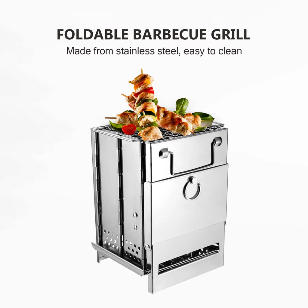 Foldable Stainless Steel Charcoal Grill R109