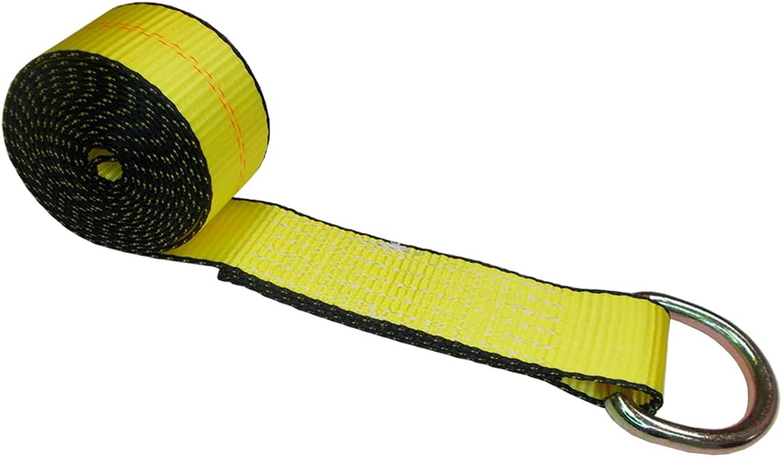 2.5 oz x 10 ft D-Ring Lasso Strap Tie Down (Yellow, 10 - Pack) T85737