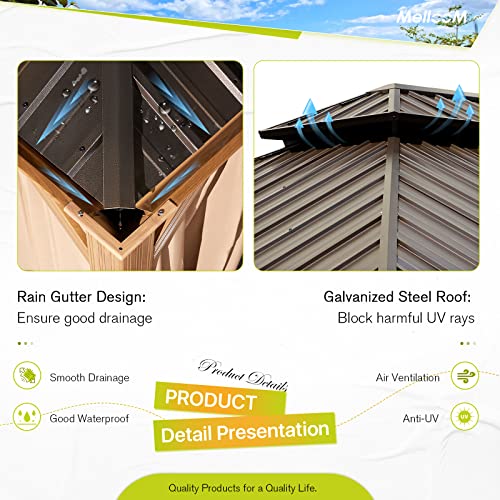 12'x16' Hardtop Gazebo with Curtains and Netting A53699