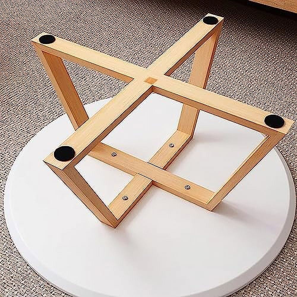 Solid Wood Round Coffee Table 28'' White W192